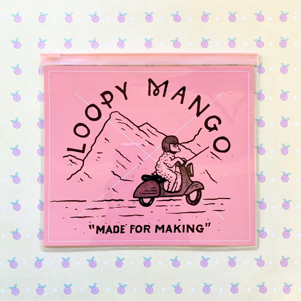 NWOT Loopy Mango Reusable Zip Pouch - Scooter